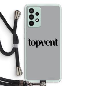 CaseCompany Topvent Grijs Zwart: Samsung Galaxy A52s 5G Transparant Hoesje met koord