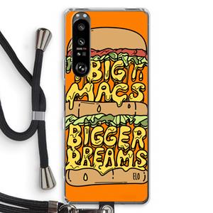 CaseCompany Big Macs Bigger Dreams: Sony Xperia 1 III Transparant Hoesje met koord