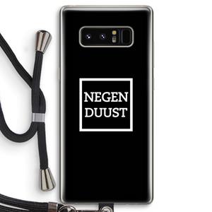 CaseCompany Negenduust black: Samsung Galaxy Note 8 Transparant Hoesje met koord