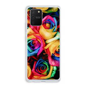 CaseCompany Neon bloemen: Samsung Galaxy S10 Lite Transparant Hoesje