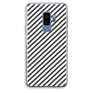 CaseCompany Strepen zwart-wit: Samsung Galaxy S9 Plus Transparant Hoesje