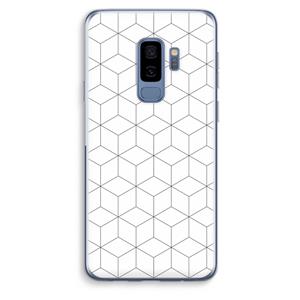 CaseCompany Zwart-witte kubussen: Samsung Galaxy S9 Plus Transparant Hoesje