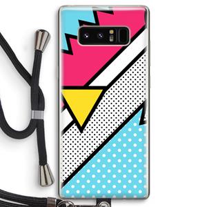 CaseCompany Pop Art #3: Samsung Galaxy Note 8 Transparant Hoesje met koord