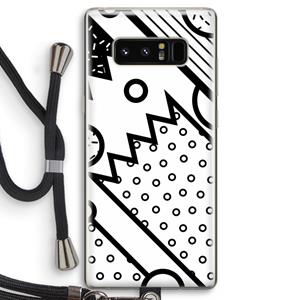 CaseCompany Pop Art #4: Samsung Galaxy Note 8 Transparant Hoesje met koord