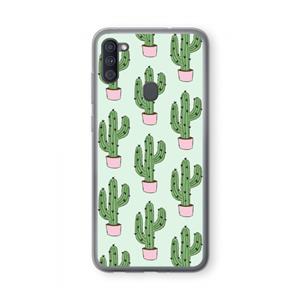 CaseCompany Cactus Lover: Samsung Galaxy A11 Transparant Hoesje