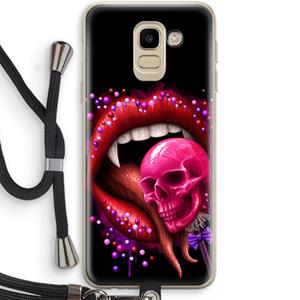 CaseCompany Dodelijk zoet: Samsung Galaxy J6 (2018) Transparant Hoesje met koord