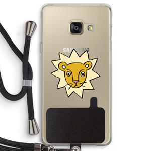 CaseCompany Kleine leeuw: Samsung Galaxy A3 (2016) Transparant Hoesje met koord