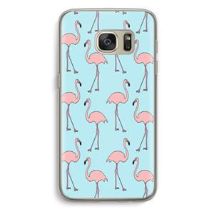 CaseCompany Anything Flamingoes: Samsung Galaxy S7 Transparant Hoesje