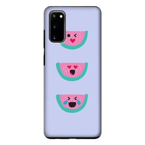 CaseCompany Smiley watermeloen: Samsung Galaxy S20 Tough Case