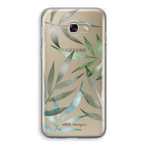 CaseCompany Tropical watercolor leaves: Samsung Galaxy A5 (2017) Transparant Hoesje