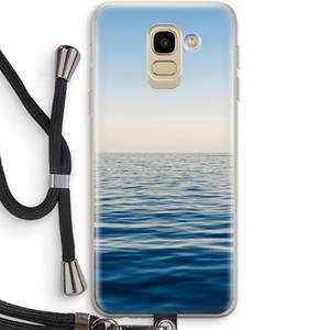 CaseCompany Water horizon: Samsung Galaxy J6 (2018) Transparant Hoesje met koord