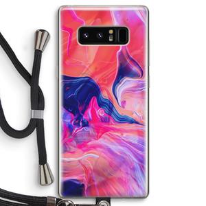 CaseCompany Earth And Ocean: Samsung Galaxy Note 8 Transparant Hoesje met koord