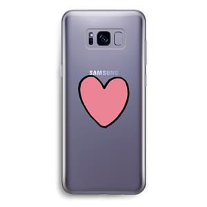 CaseCompany Hartje: Samsung Galaxy S8 Transparant Hoesje