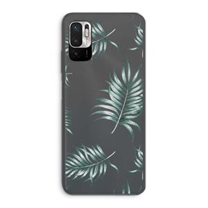 CaseCompany Simple leaves: Xiaomi Redmi Note 10 5G Transparant Hoesje