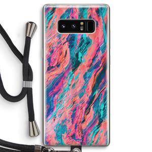 CaseCompany Electric Times: Samsung Galaxy Note 8 Transparant Hoesje met koord