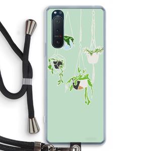 CaseCompany Hang In There: Sony Xperia 5 II Transparant Hoesje met koord