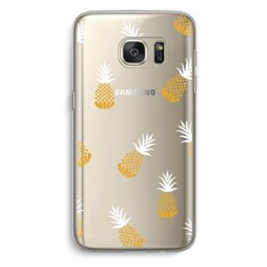 CaseCompany Ananasjes: Samsung Galaxy S7 Transparant Hoesje
