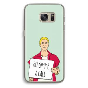 CaseCompany Gimme a call: Samsung Galaxy S7 Transparant Hoesje