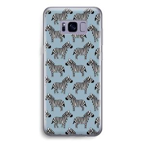 CaseCompany Zebra: Samsung Galaxy S8 Transparant Hoesje