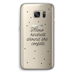 CaseCompany Confetti: Samsung Galaxy S7 Transparant Hoesje