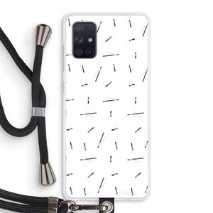 CaseCompany Hipster stripes: Samsung Galaxy A71 Transparant Hoesje met koord