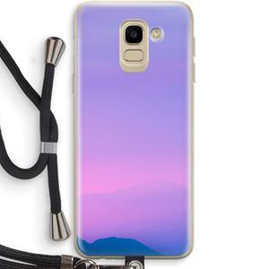 CaseCompany Sunset pastel: Samsung Galaxy J6 (2018) Transparant Hoesje met koord