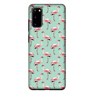 CaseCompany Flamingoprint groen: Samsung Galaxy S20 Tough Case