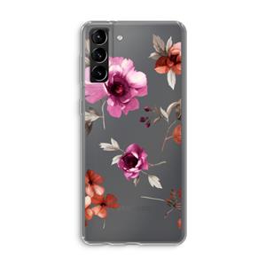 CaseCompany Geschilderde bloemen: Samsung Galaxy S21 Plus Transparant Hoesje