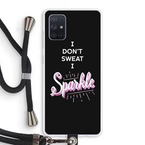 CaseCompany Sparkle quote: Samsung Galaxy A71 Transparant Hoesje met koord