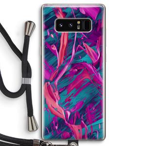 CaseCompany Pink Clouds: Samsung Galaxy Note 8 Transparant Hoesje met koord