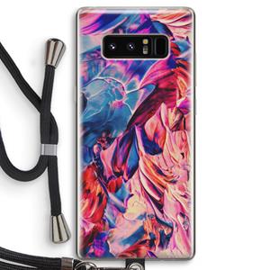 CaseCompany Pink Orchard: Samsung Galaxy Note 8 Transparant Hoesje met koord