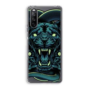CaseCompany Cougar and Vipers: Sony Xperia 10 III Transparant Hoesje