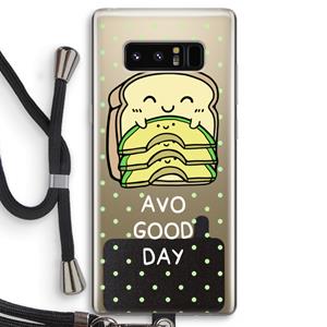 CaseCompany Avo Good Day: Samsung Galaxy Note 8 Transparant Hoesje met koord
