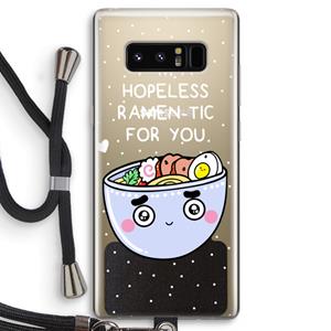 CaseCompany I'm A Hopeless Ramen-Tic For You: Samsung Galaxy Note 8 Transparant Hoesje met koord