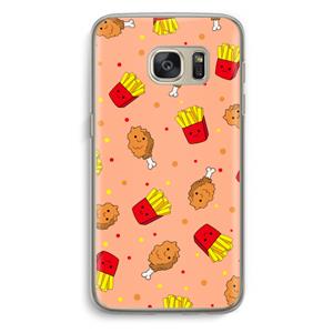 CaseCompany Chicken 'n Fries: Samsung Galaxy S7 Transparant Hoesje