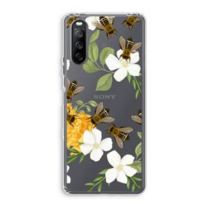 CaseCompany No flowers without bees: Sony Xperia 10 III Transparant Hoesje