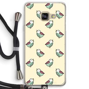 CaseCompany Vogeltjes: Samsung Galaxy A3 (2016) Transparant Hoesje met koord