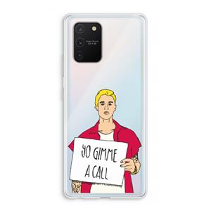 CaseCompany Gimme a call: Samsung Galaxy S10 Lite Transparant Hoesje