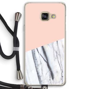 CaseCompany A touch of peach: Samsung Galaxy A3 (2016) Transparant Hoesje met koord