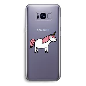 CaseCompany Eenhoorn: Samsung Galaxy S8 Transparant Hoesje