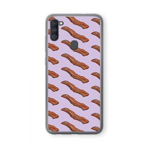 CaseCompany Bacon to my eggs #2: Samsung Galaxy A11 Transparant Hoesje