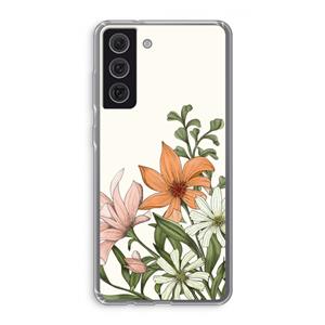 CaseCompany Floral bouquet: Samsung Galaxy S21 FE Transparant Hoesje