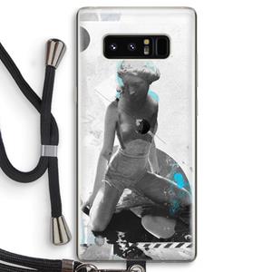 CaseCompany I will not feel a thing: Samsung Galaxy Note 8 Transparant Hoesje met koord