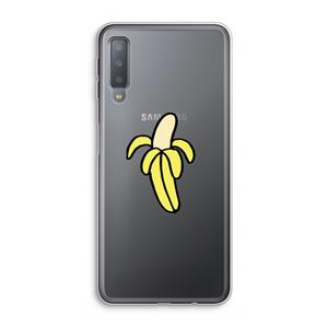 CaseCompany Banana: Samsung Galaxy A7 (2018) Transparant Hoesje