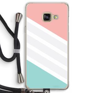 CaseCompany Strepen pastel: Samsung Galaxy A3 (2016) Transparant Hoesje met koord