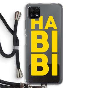 CaseCompany Habibi Majorelle : Samsung Galaxy A22 5G Transparant Hoesje met koord