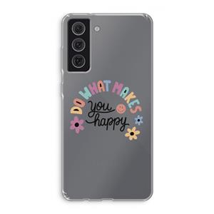 CaseCompany Happy days: Samsung Galaxy S21 FE Transparant Hoesje