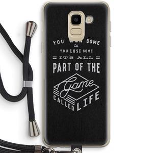CaseCompany Life: Samsung Galaxy J6 (2018) Transparant Hoesje met koord