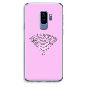CaseCompany Home Is Where The Wifi Is: Samsung Galaxy S9 Plus Transparant Hoesje