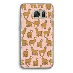 CaseCompany Alpacas: Samsung Galaxy S7 Transparant Hoesje